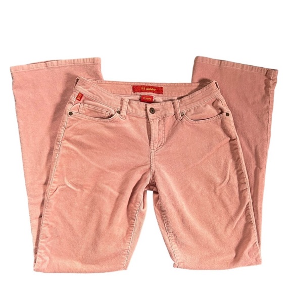 VTG Y2K !it Jeans Pink Corduroy Pants Mid-Rise Flare Leg Skater Grunge Size 7 - Picture 3 of 13